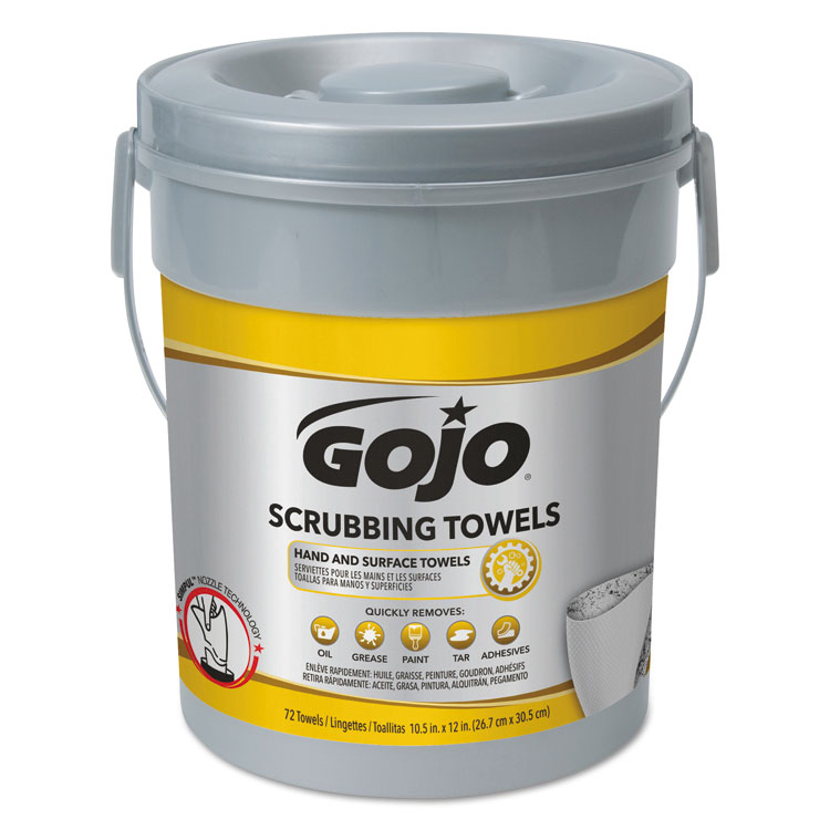GOJO Hand Cleaning Scrubbing Towels, 2-Ply, 10.5x12", 72/BC