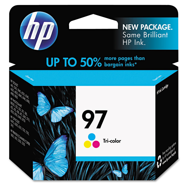 HP 97 (C9363WN) Tri-Color Original Ink Cartridge (560 Yield)