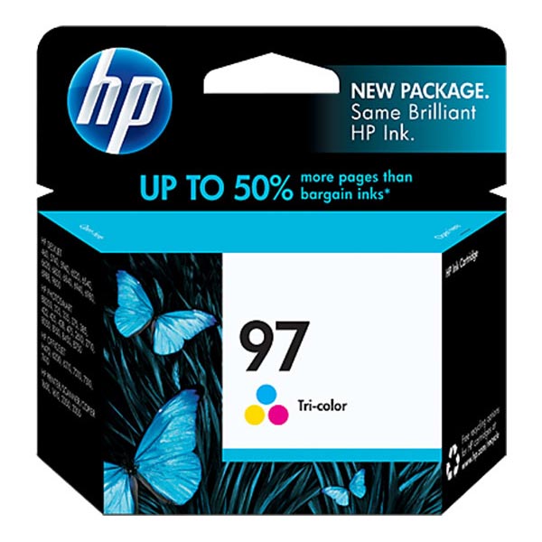 OEM HP 97 Tri-Color Ink Cartridge, Yld 560