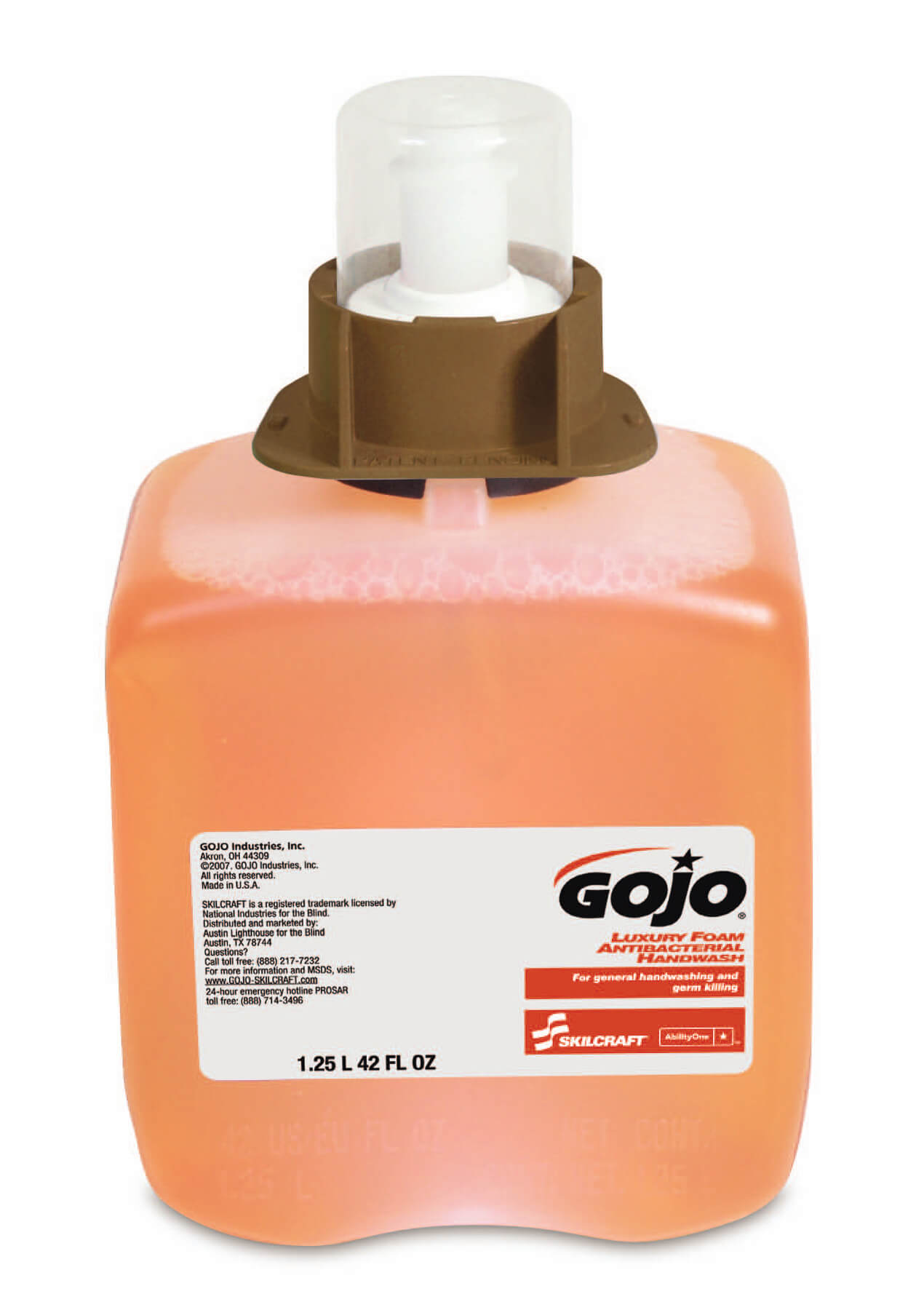 GOJO ANTIBACTERIAL HANDWASH, 1250ML REFI