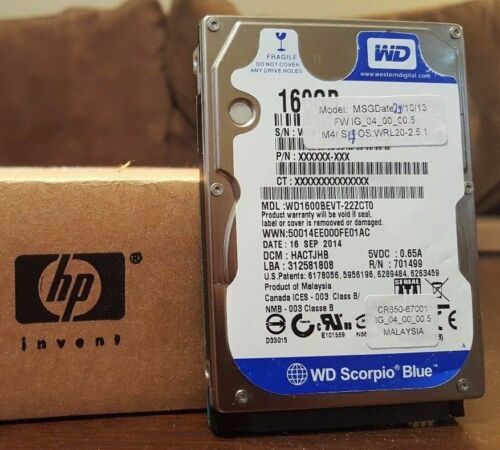 Hewlett Packard CR650-67001 Designjet T790 T1300 Sata Hard Disk Drive With Firmware