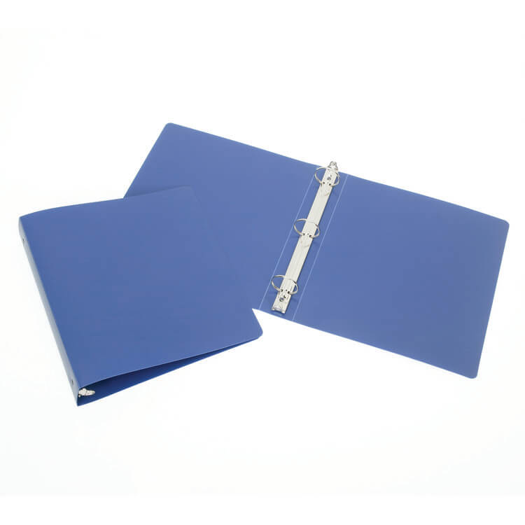 3-RING POLY BINDER, BLUE, 1/2-INCH