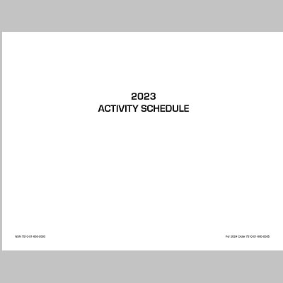 2023 UNICOR Activity Schedule, 11x9, 10/Pk