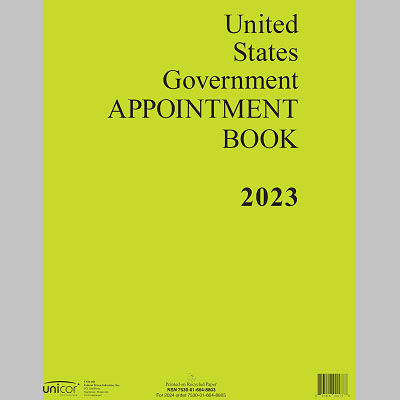2023 UNICOR Weekly Appointment Book, 11x9