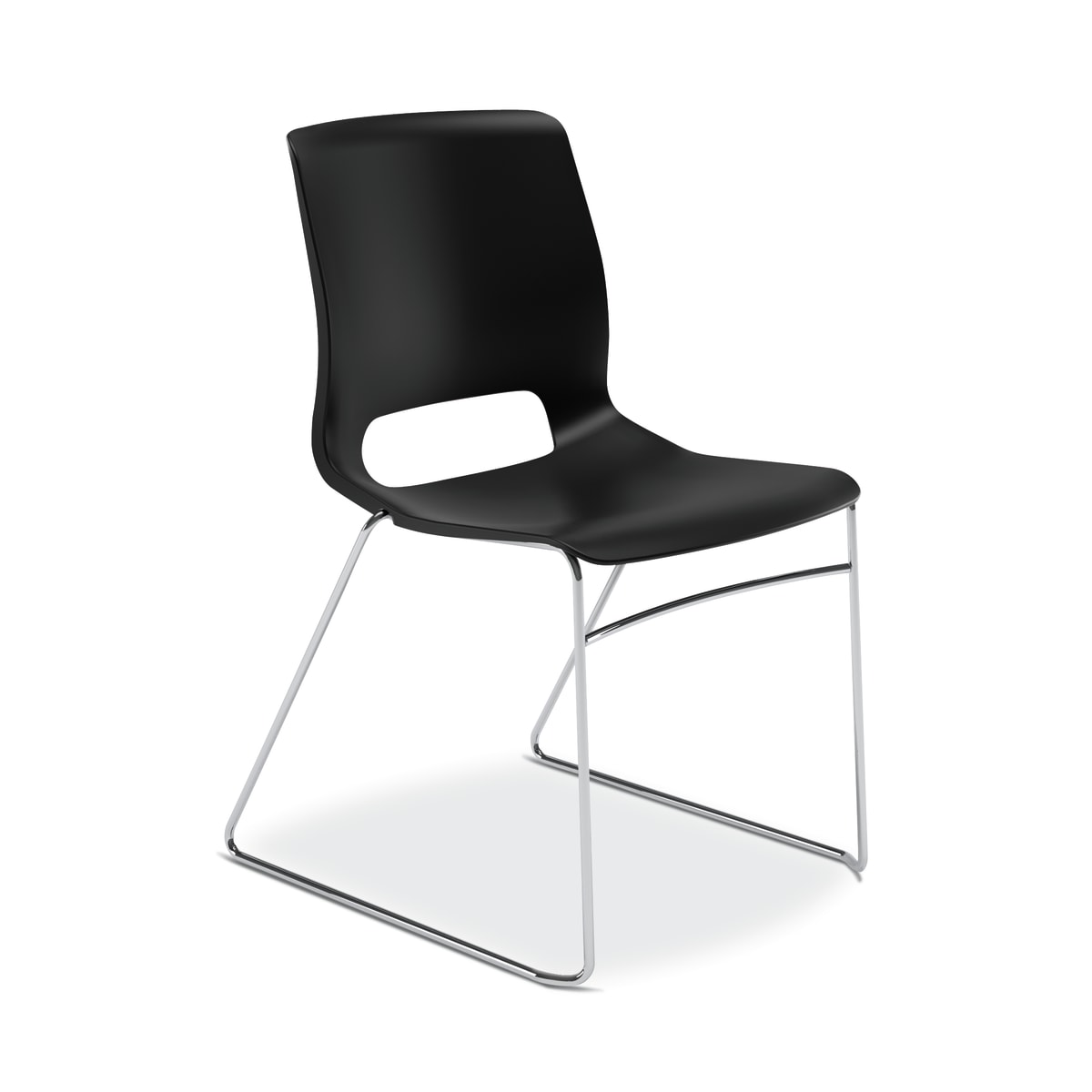 HON Motivate High-Density Stacking Chair - Onyx Shell - 4 per Carton