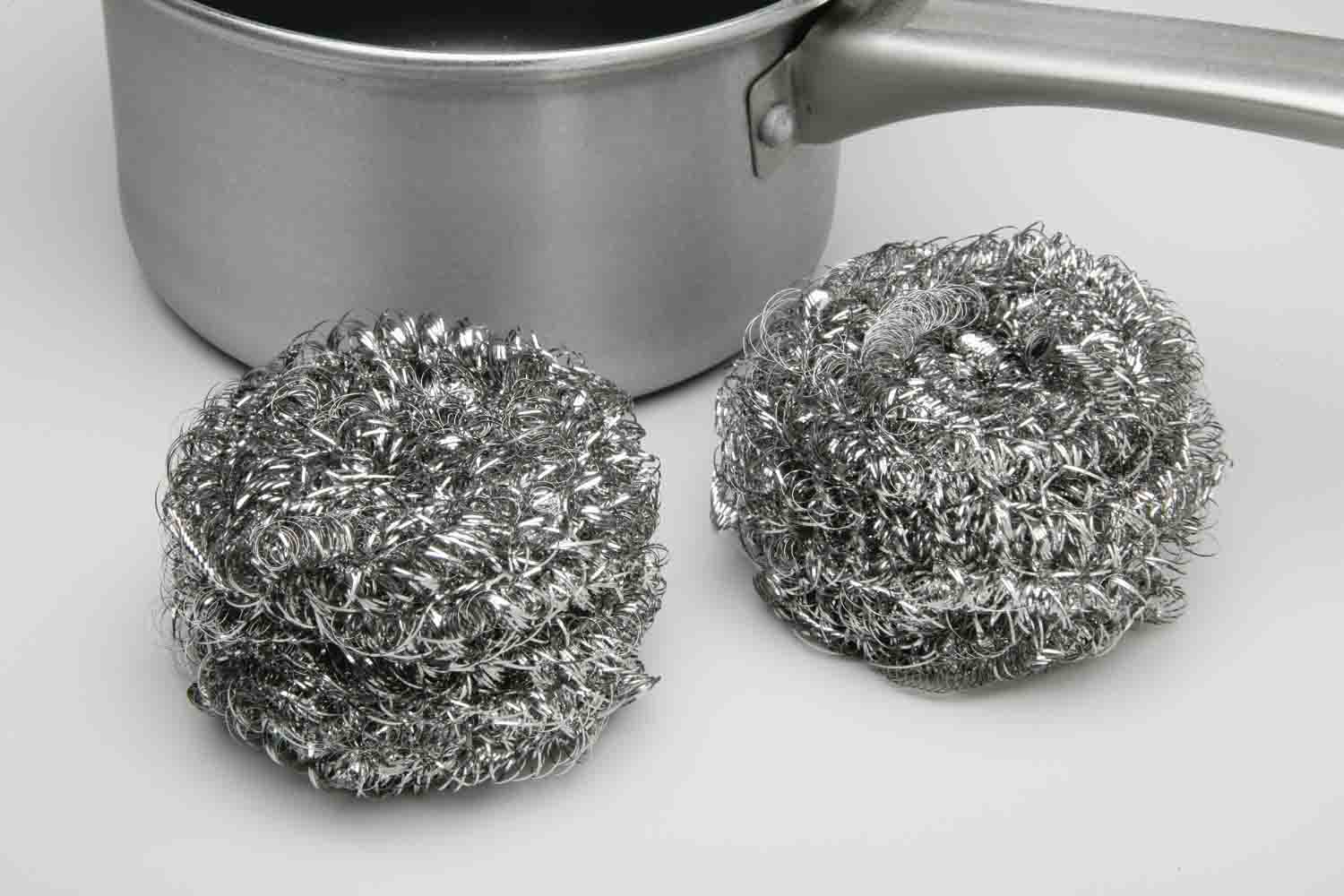 Stainless Steel Scrubber, 1 3/4"W x 4"D, 1/EA