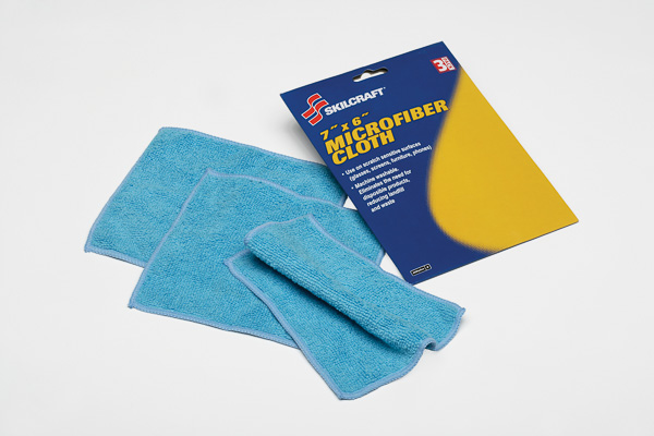 3PK MICROFIBER CLOTH 7X6  BLUE