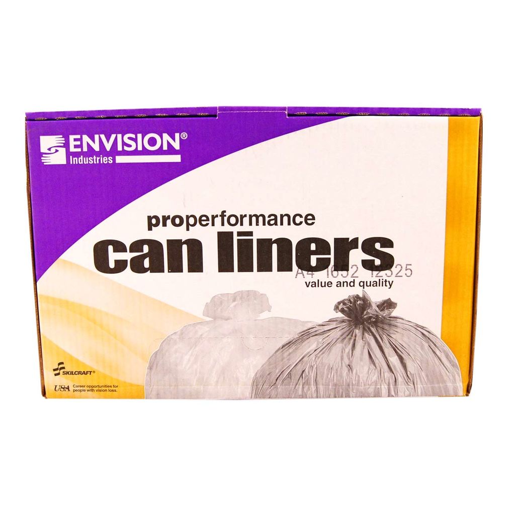 Envision Heavy Duty Trash Can Liners, Orange