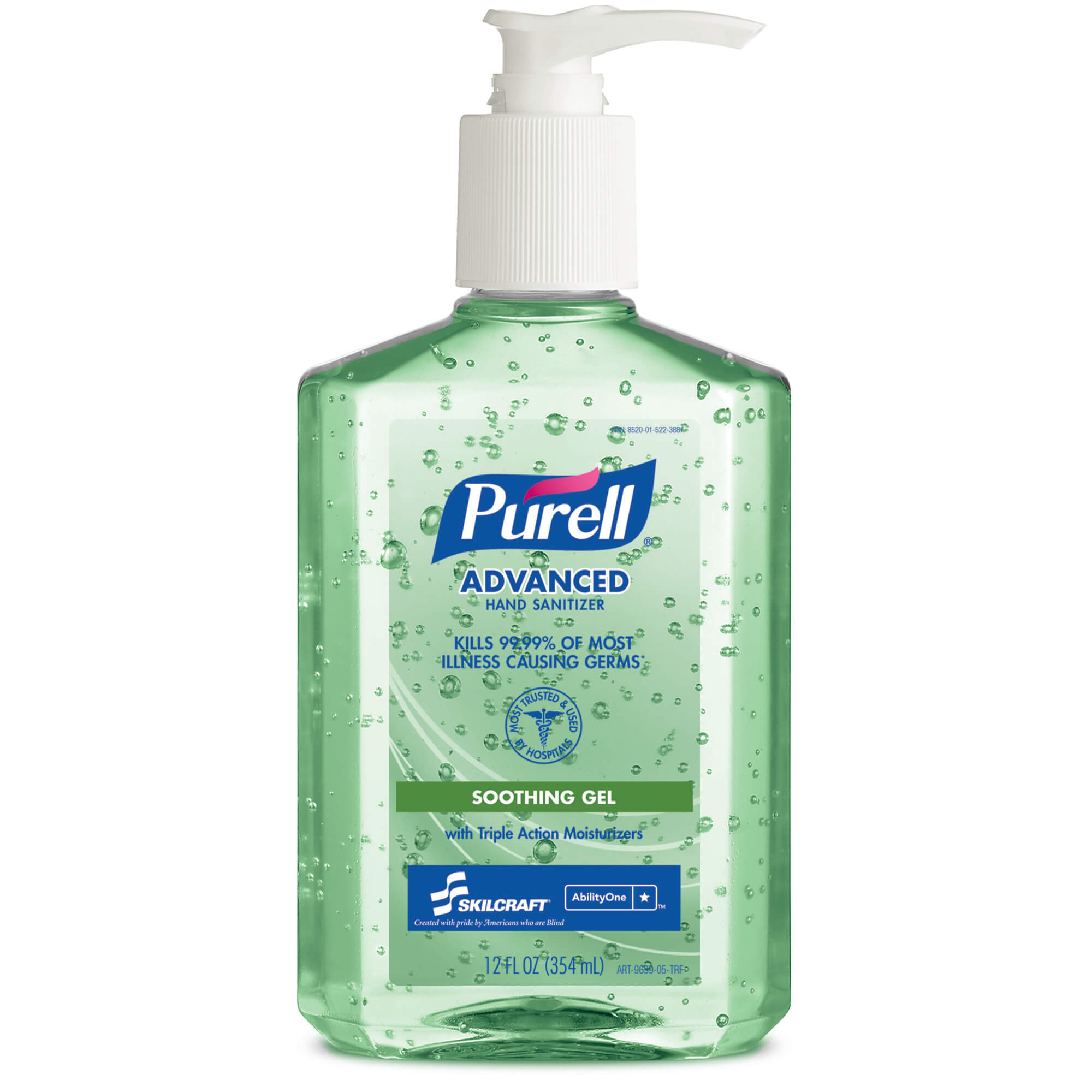 PURELL Hand Sanitizer w Aloe, 12oz Pump