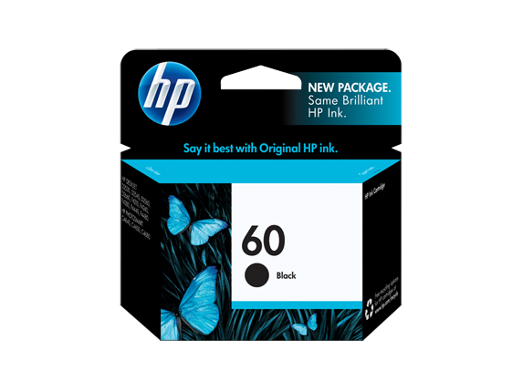 Hewlett-Packard (HP) 60 (CC640WN) Black Original Ink Cartridge (200 YIELD). Create Lab-quality Color Photos And Everyday