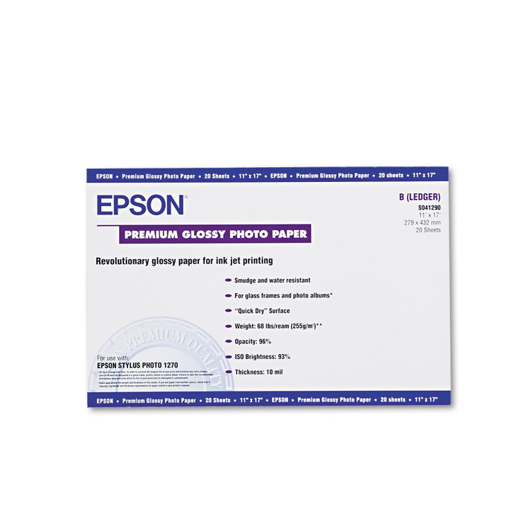Epson Premium Photo Paper Glossy (11" x 17") (20 Sheets/Pkg)