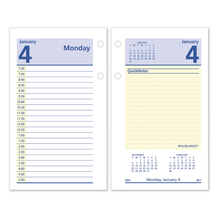2023 QuickNotes Desk Calendar Refill, 3.5 x 6