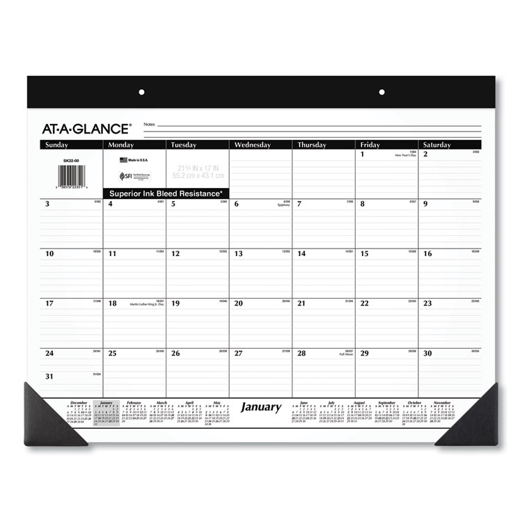 2023 Monthly Refillable Desk Pad, 22 x 17