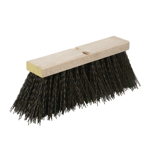 STREET BROOM POLY BRISTLES BLACK