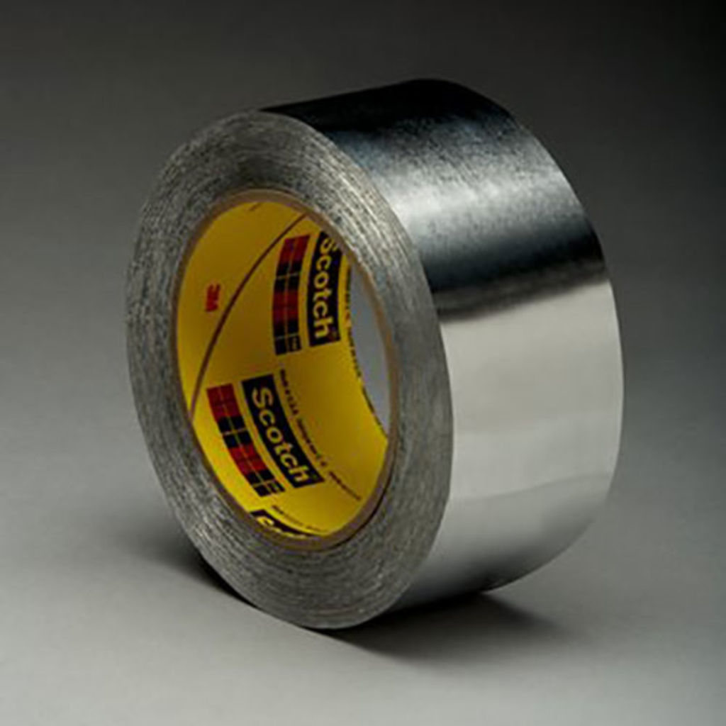 3M Aluminum Foil Tape 425, Silver, 2 in x 60 yd, 4.6 mil