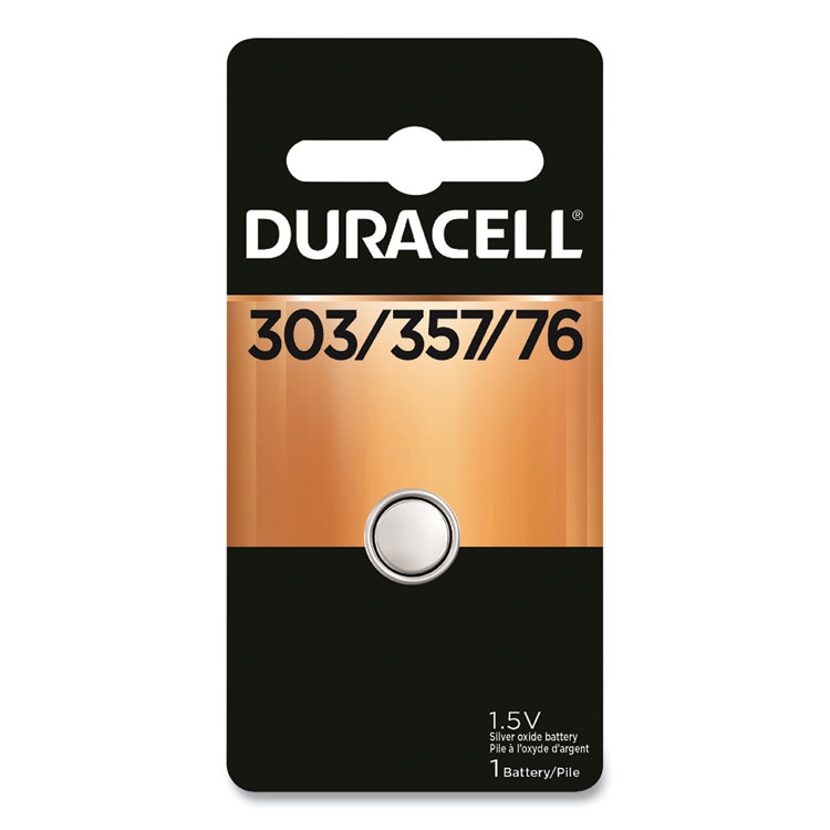 Duracell 303/357 Button Battery, 6/BX