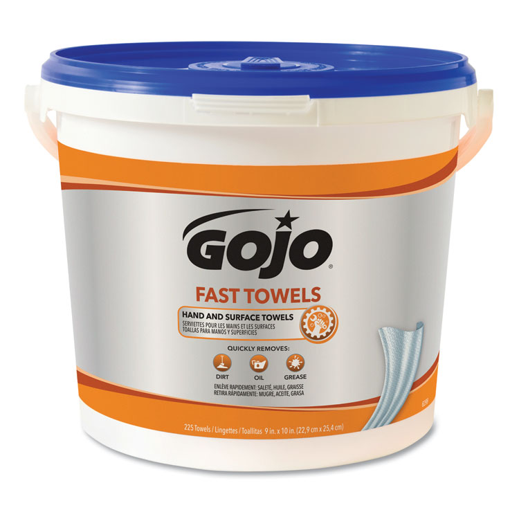 WIPES,GOJO FAST 225/BUCKT