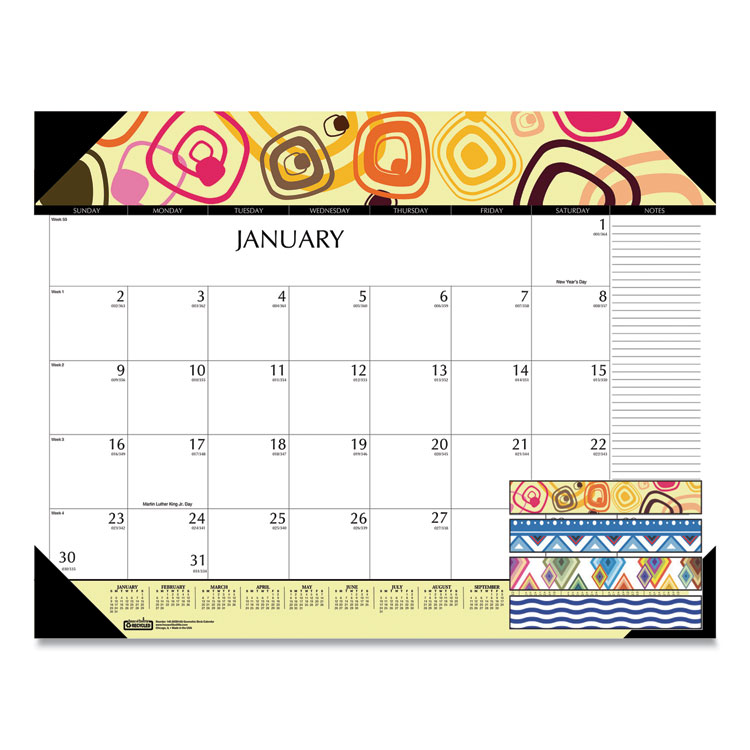 2023 Geometric Artwork Desk Calendar, 22 x 17