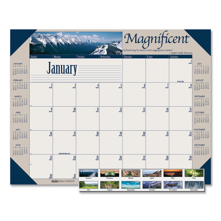 2023 Earthscapes Motivational Desk Calendar, 22x17