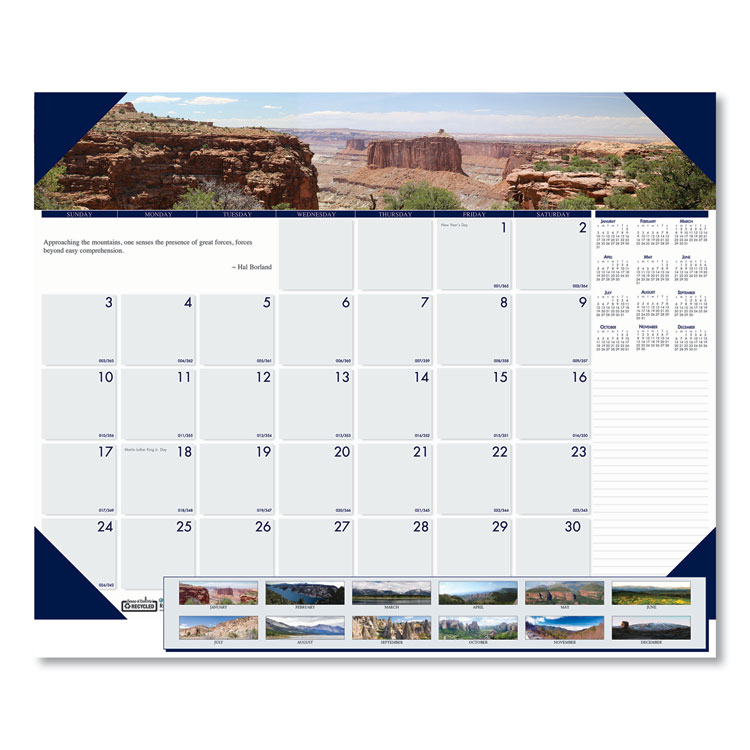 2023 Mountains Desk Calendar, 22x17