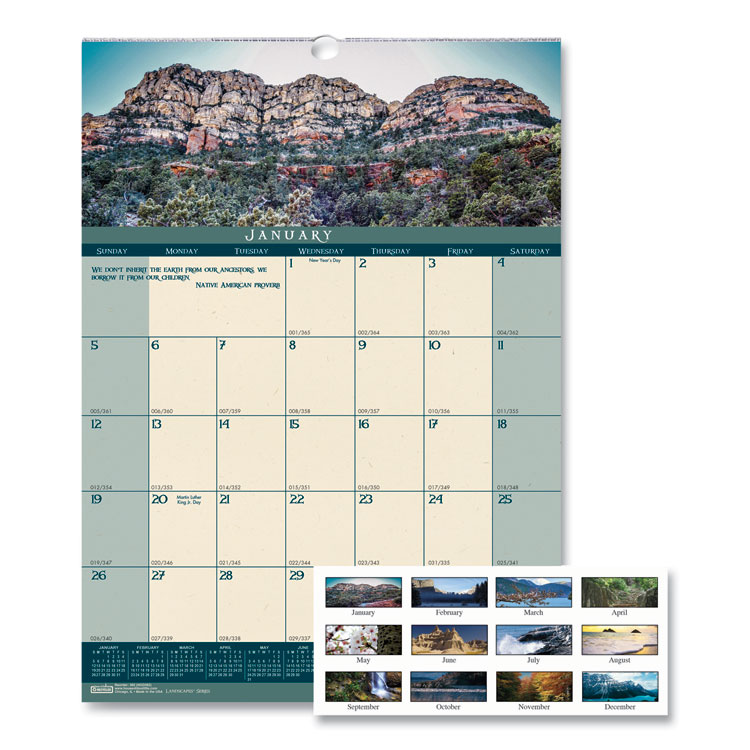2023 Earthscapes Monthly Wall Calendar, 12x16.5