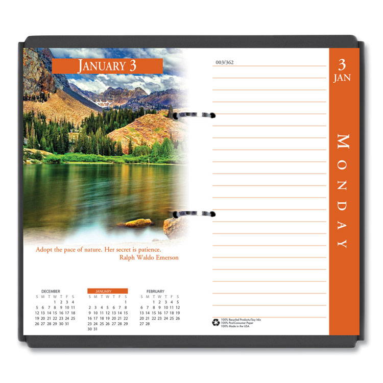 2023 Earthscapes Desk Calendar Refill, 3.5x6