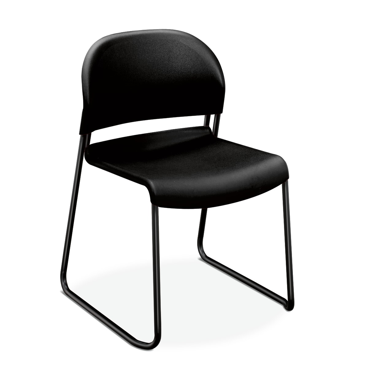 HON GuestStacker High-Density Stacking Chair - Onyx Shell - 4 per Carton