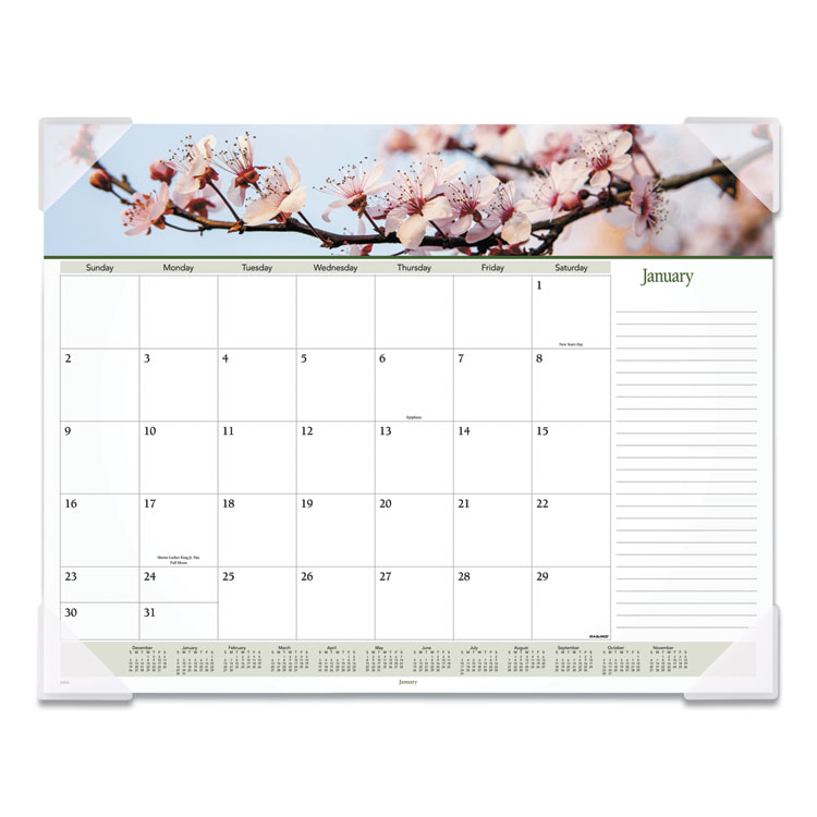 2023 Floral Panoramic Desk Pad, 22x17