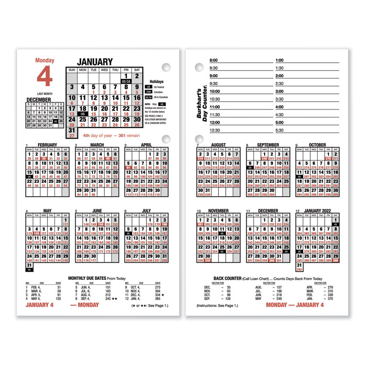 2023 Burkhart's Day Desk Calendar Refill