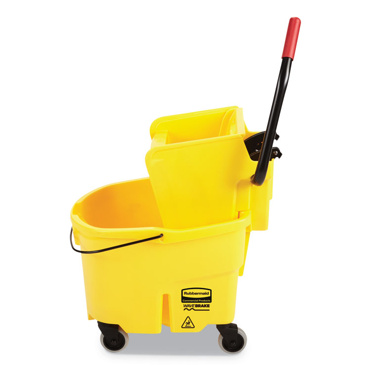 Rubbermaid Commercial Bucket/Wringer Combos, 26 qt, Plastic, Yellow