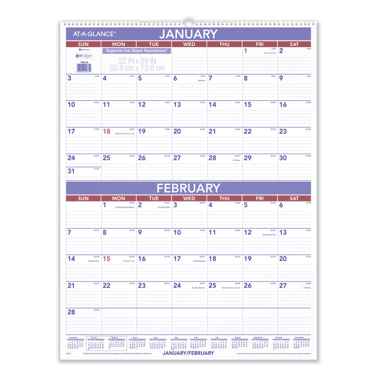 2023 Two-Month Wall Calendar, 22 x 29