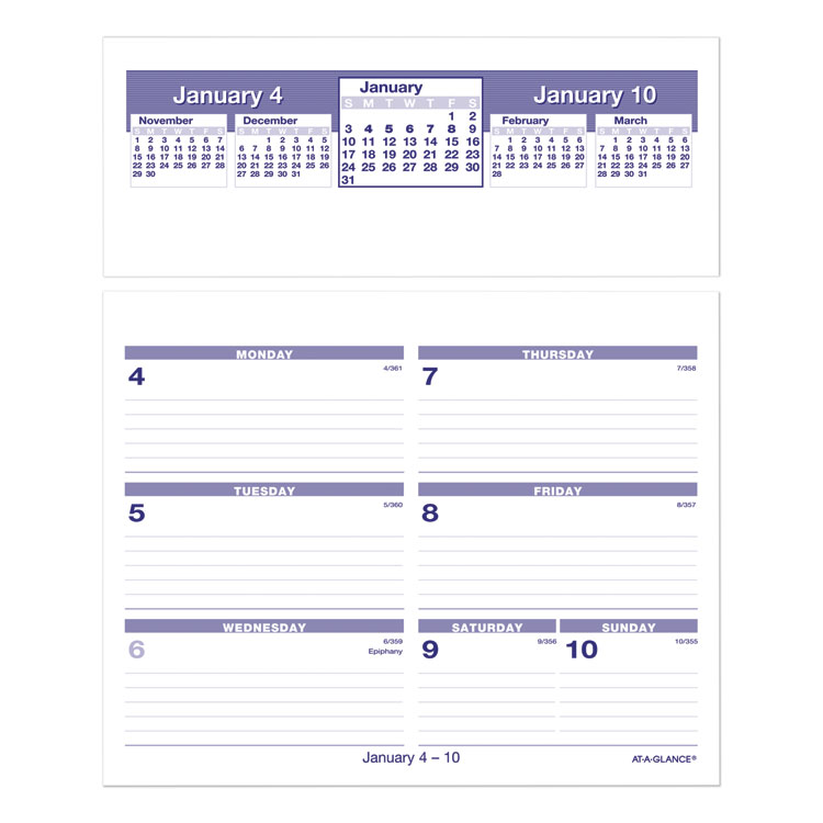 2023 Flip-A-Week Desk Calendar Refill, 7 x 6