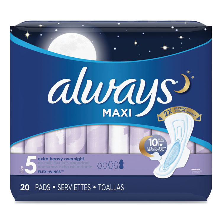 PADS,OVERNIGHT,EXHVY,20CT