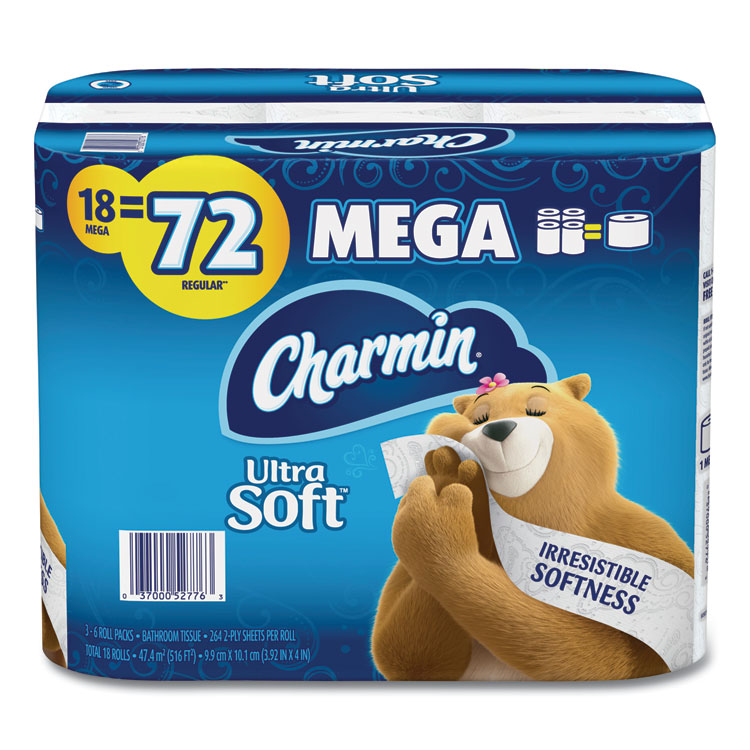 Charmin Ultra Soft MEGA Bathroom Tissue,18/PK