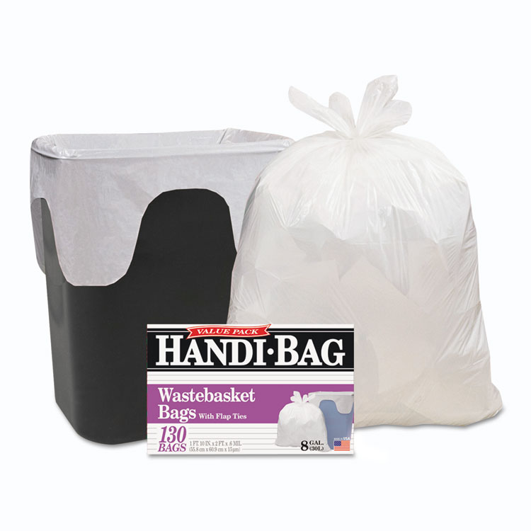 Webster Handi-Bag Wastebasket Bags, 8gal 130/Bx