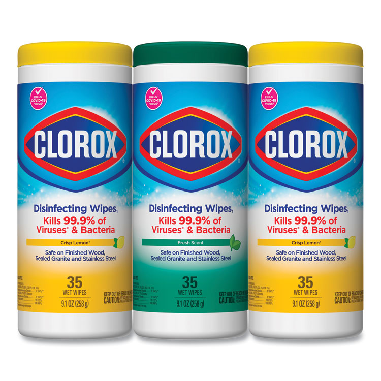 WIPES,CLOROX,3PK/35CT,WH