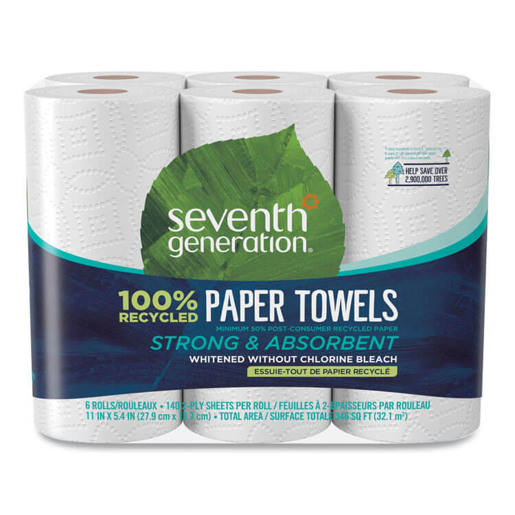 TOWEL,PAPER,RCYC,6/PK,WHT