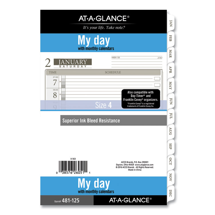 2023, 1-Page-Per-Day Planner Refills, 8.5x5.5