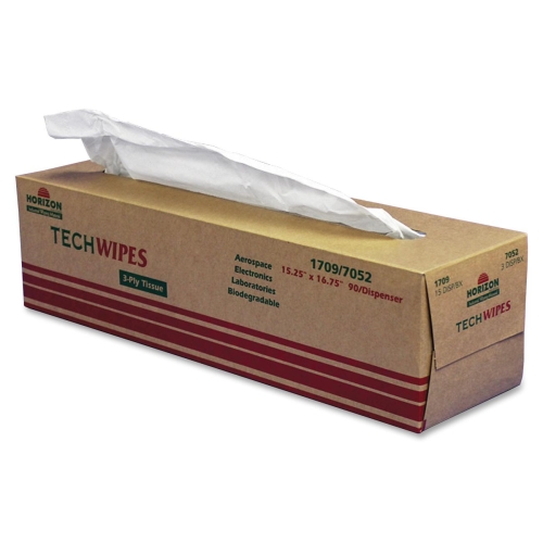 TechWipes Electronics Tissue, 3-Ply, 15/BX