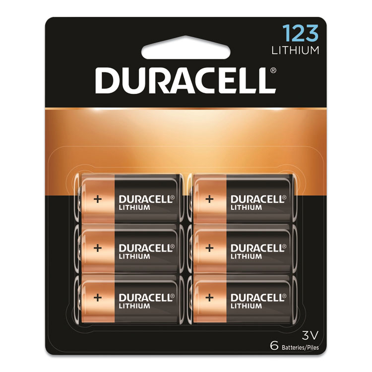 Duracell Lithium Batteries, 123,3V, 6/PK