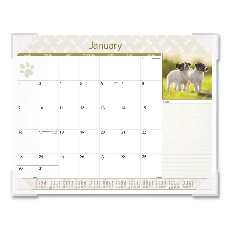 2023 Puppies Monthly Desk Pad, 22x17