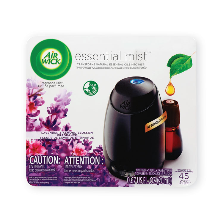 AirWick Essential Mist Starter Kit, Lavender & Almond Blossom 4 Kit/CT