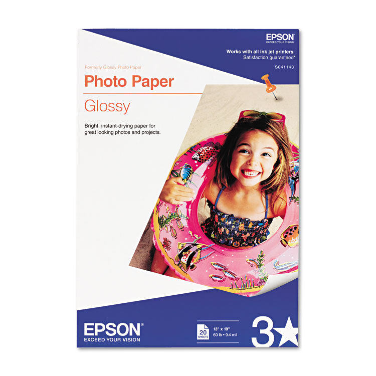 Epson Photo Paper Glossy (13" x 19") (20 Sheets/Pkg)