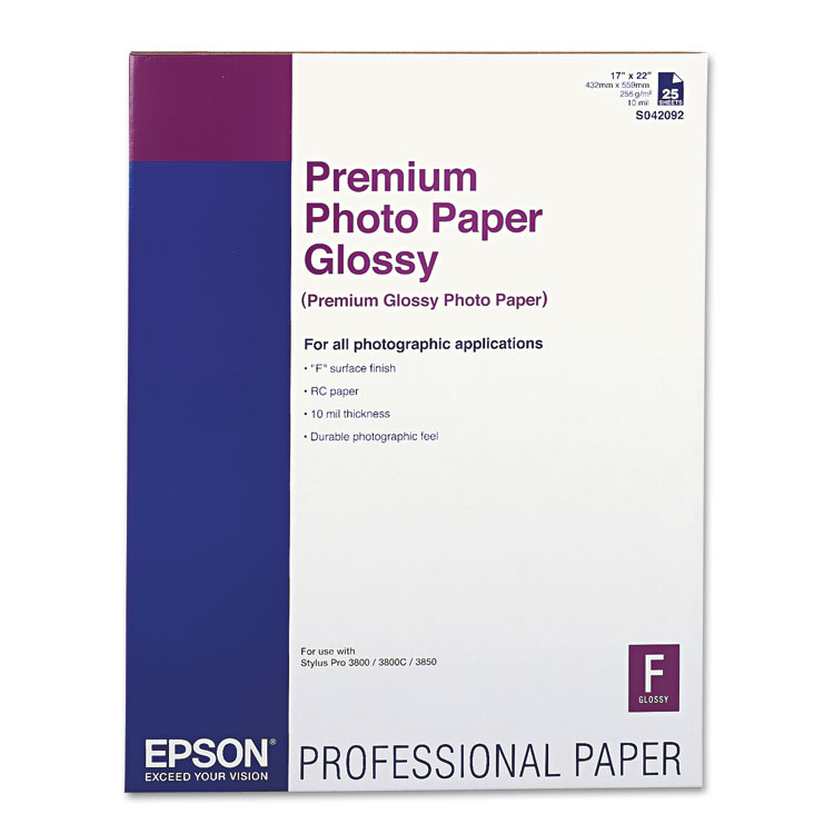 Epson Premium Glossy Photo Paper (17" x 22") (25 Sheets/Pkg)
