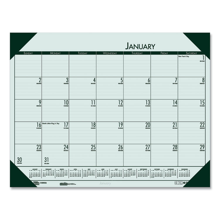 2023 Recycled Monthly Desk Pad Calendar, 18.5 x 13