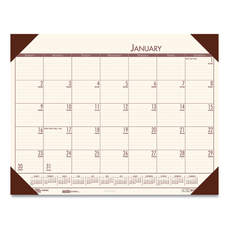 2023 Recycled Monthly Desk Calendar, 22 x 17