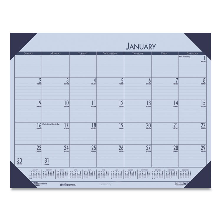 2023 Recycled Monthly Desk Calendar, 22 x 17